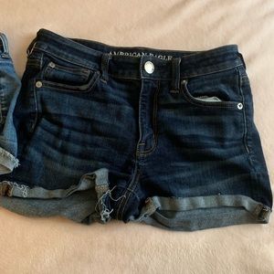 Medium&dark wash American Eagle jean shorts